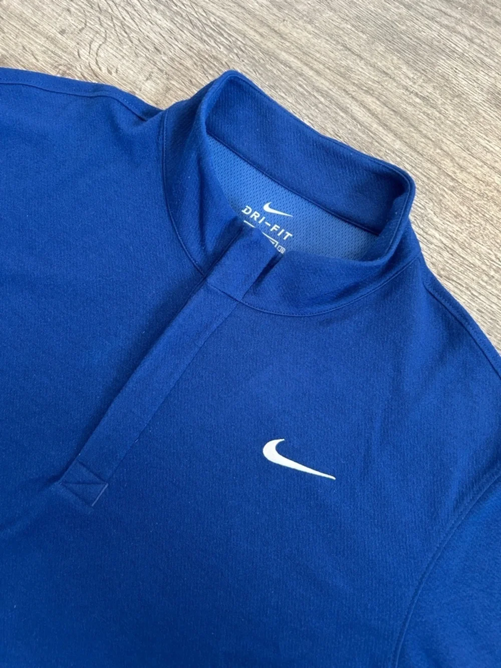 Nike Dri-FIT 1/4 Zip Blue Pullover XL Athletic Long SleeveTraining Top Swoosh